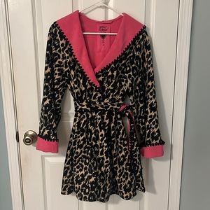 Betsey Johnson fleece hooded robe